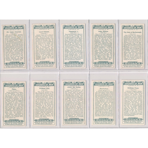 76 - Ogdens 1924 Leaders of Men set of 50, in very good to excellent condition. Cat. £100