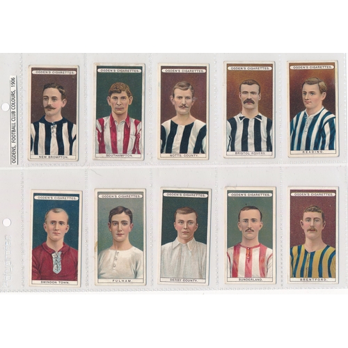 73 - Ogdens 1906 Football Club Colours set of 51, including Steve Bloomer card, in good condition with so... 