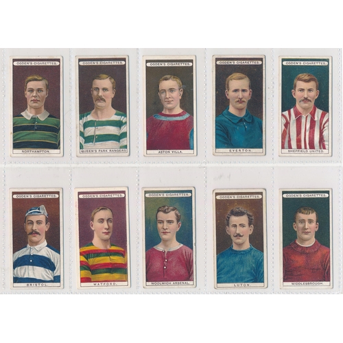 73 - Ogdens 1906 Football Club Colours set of 51, including Steve Bloomer card, in good condition with so... 