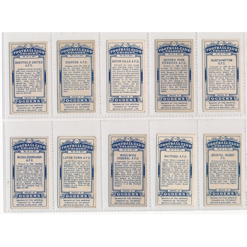 73 - Ogdens 1906 Football Club Colours set of 51, including Steve Bloomer card, in good condition with so... 