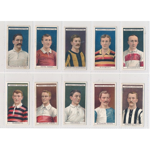 73 - Ogdens 1906 Football Club Colours set of 51, including Steve Bloomer card, in good condition with so... 