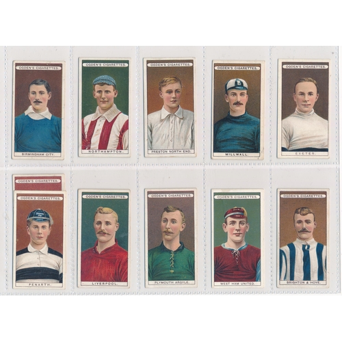 73 - Ogdens 1906 Football Club Colours set of 51, including Steve Bloomer card, in good condition with so... 