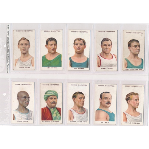 74 - Ogdens 1908 Pugilists & Wrestlers 1st Series set of 50, in fair to good condition with some better. ... 