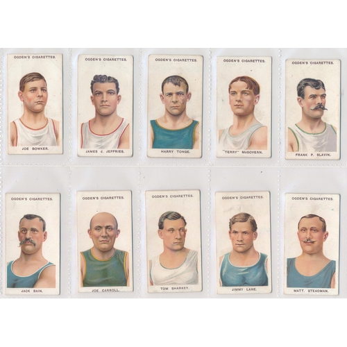 74 - Ogdens 1908 Pugilists & Wrestlers 1st Series set of 50, in fair to good condition with some better. ... 