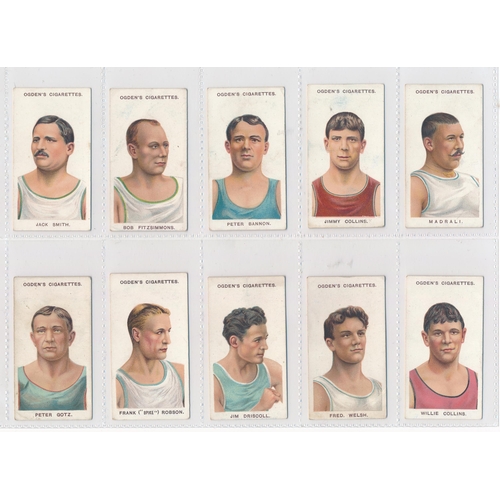 74 - Ogdens 1908 Pugilists & Wrestlers 1st Series set of 50, in fair to good condition with some better. ... 