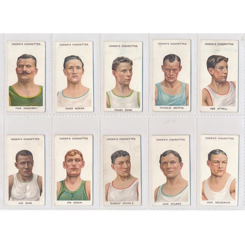 74 - Ogdens 1908 Pugilists & Wrestlers 1st Series set of 50, in fair to good condition with some better. ... 