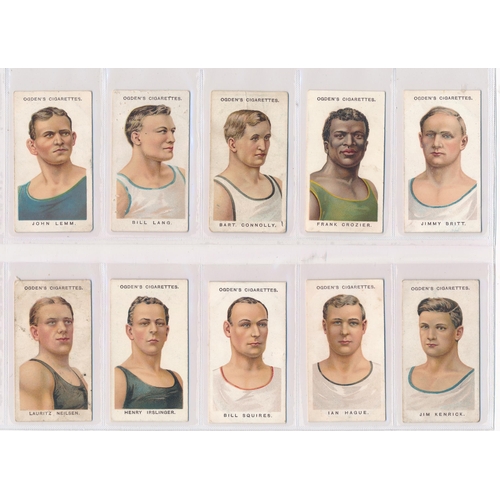 75 - Ogdens 1909 Pugilists & Wrestlers 2nd Series set of 25, including very good Jack Johnson card, other... 