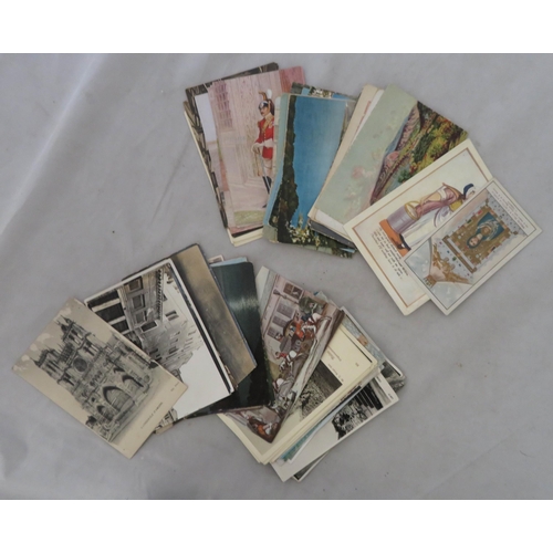 37 - Selection of 20th century postcards mostly tourist with landmarks, interiors, churches/religious sit... 