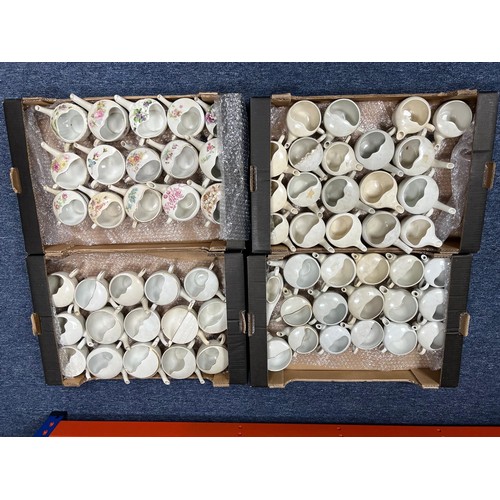 280 - Ceramics. Collection of 63 ceramic invalid feeders with handles, mainly plain design (48, some with ... 