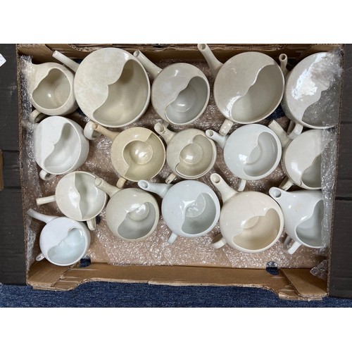 279 - Ceramics. Collection of 64 ceramic invalid feeders with handles, mainly plain design (49, some with ... 