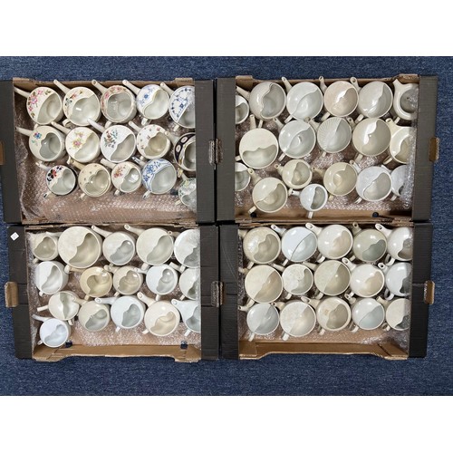 279 - Ceramics. Collection of 64 ceramic invalid feeders with handles, mainly plain design (49, some with ... 