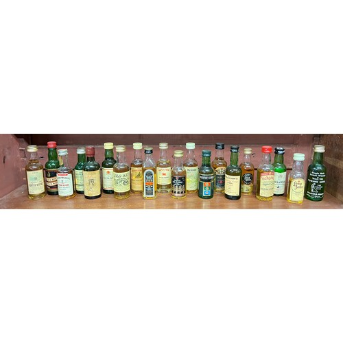 299 - Collection of whisky miniatures (20), including St. Michael Highland Malt, Black Bottle, Hiram Walke... 