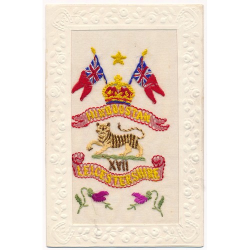 52 - Silks - World War One embroidered silks postcards, mixed condition, some with pencilled writing on r... 