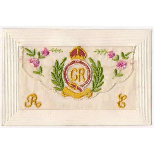 55 - Silks - World War One Royal Engineers embroidered silks postcards, mixed condition, various motifs, ... 