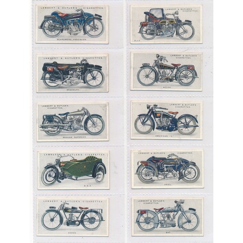 72 - Lambert & Butler 1923 Motor Cycles set of 50, in good to very good condition. Cat. £200