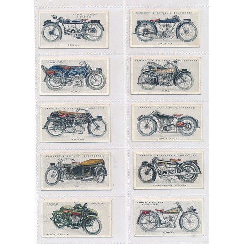 72 - Lambert & Butler 1923 Motor Cycles set of 50, in good to very good condition. Cat. £200