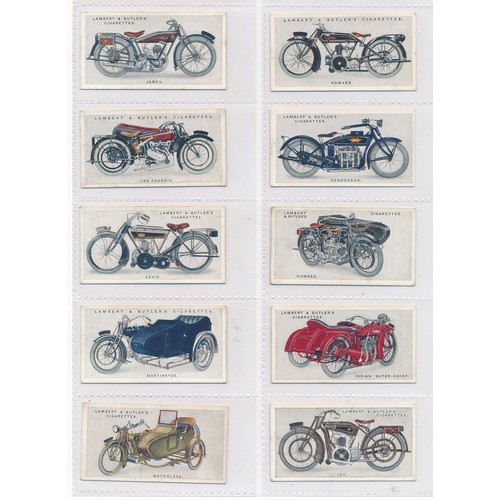 72 - Lambert & Butler 1923 Motor Cycles set of 50, in good to very good condition. Cat. £200