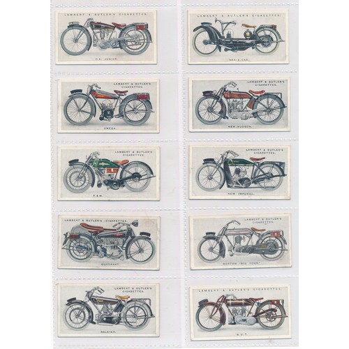 72 - Lambert & Butler 1923 Motor Cycles set of 50, in good to very good condition. Cat. £200