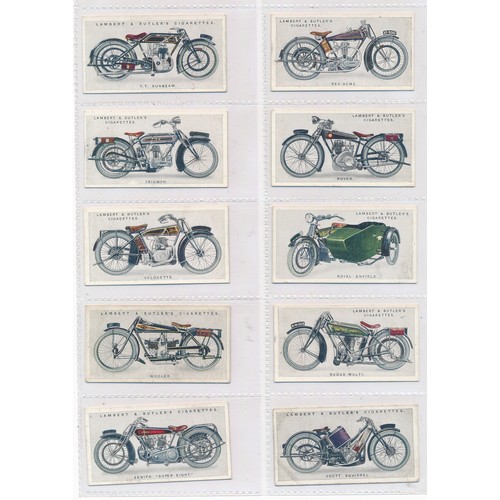 72 - Lambert & Butler 1923 Motor Cycles set of 50, in good to very good condition. Cat. £200