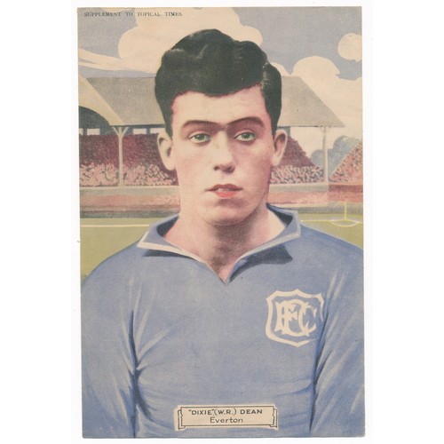 94 - Topical Times 1920's Dixie Dean large colour supplement, 190x125mm, Everton, in good condition.