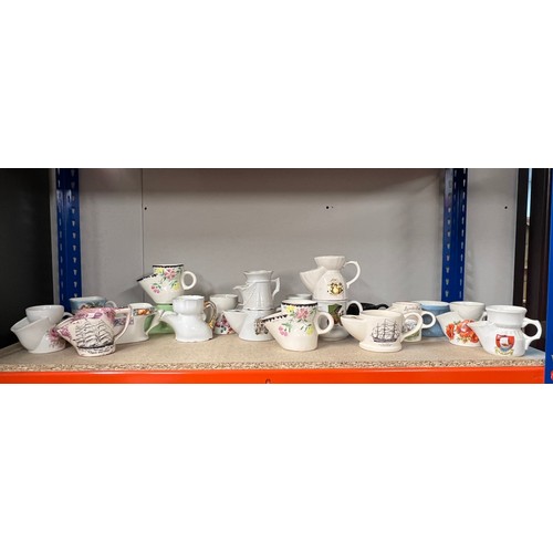 281 - Collection of ceramic shaving mugs (20), various designs including 