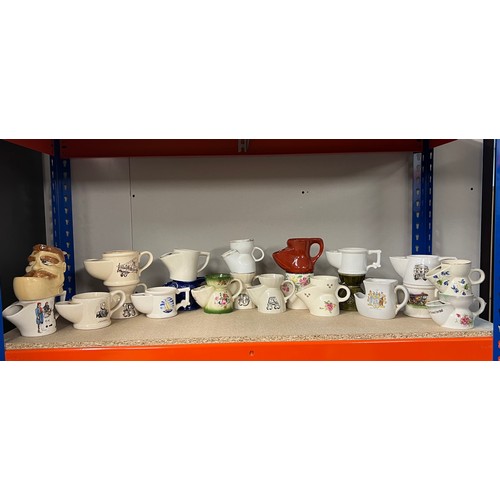 282 - Collection of ceramic shaving mugs (22), various designs including 