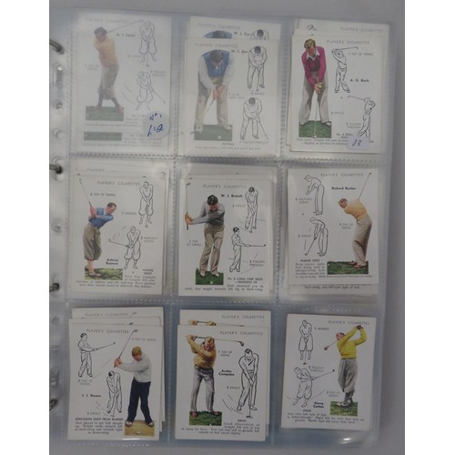 56 - Album of golf cards, in mixed condition but generally good or better with odd fair/poor, including C... 