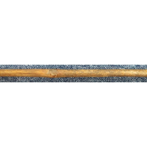 216 - Range of interesting native spears, largest head 42cm long and 13cm wide, 235cm overall length. Head... 