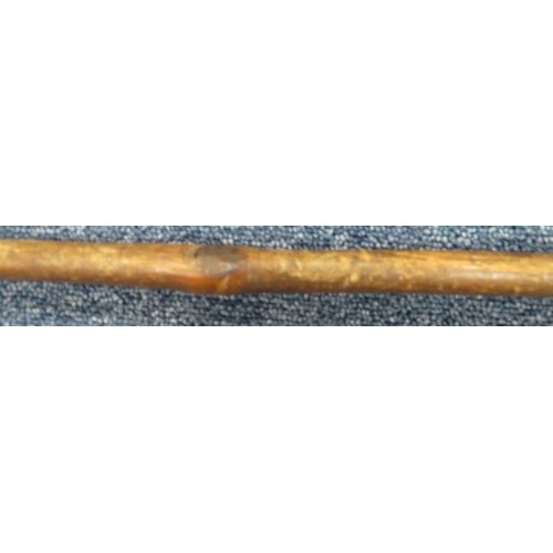 216 - Range of interesting native spears, largest head 42cm long and 13cm wide, 235cm overall length. Head... 