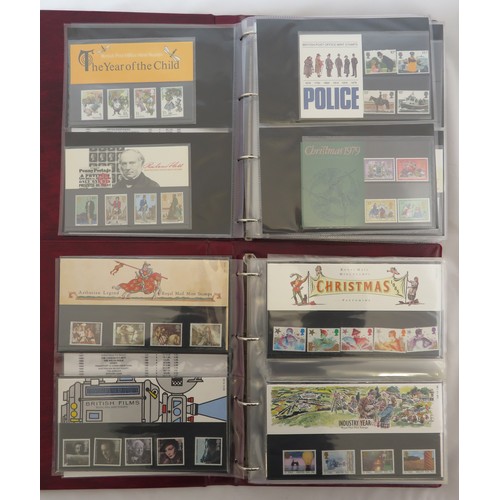 34 - 1970’s-1980’s (1971-1990) unmounted mint commemorative presentation pack collection in four Royal Ma... 