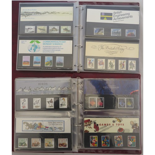 34 - 1970’s-1980’s (1971-1990) unmounted mint commemorative presentation pack collection in four Royal Ma... 