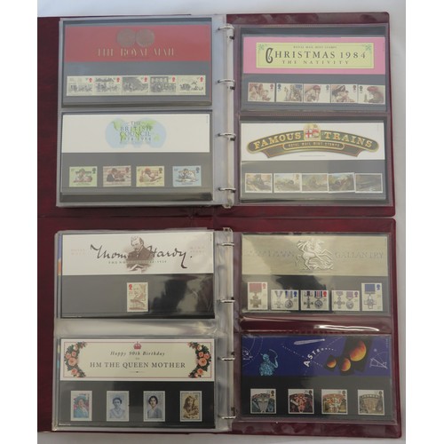 34 - 1970’s-1980’s (1971-1990) unmounted mint commemorative presentation pack collection in four Royal Ma... 