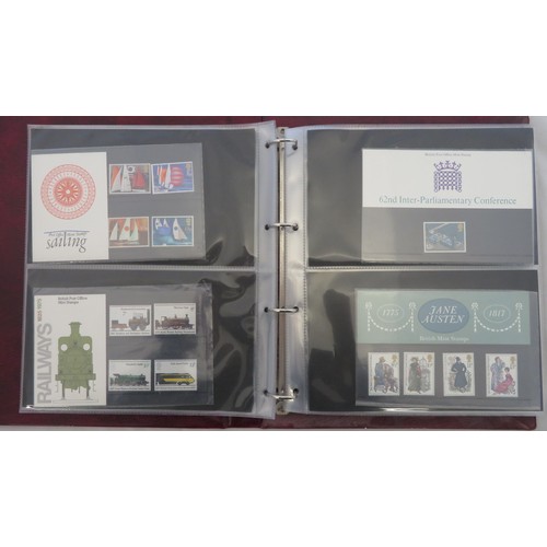 34 - 1970’s-1980’s (1971-1990) unmounted mint commemorative presentation pack collection in four Royal Ma... 