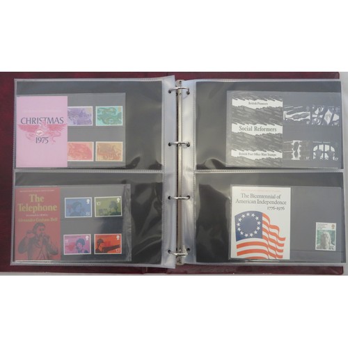 34 - 1970’s-1980’s (1971-1990) unmounted mint commemorative presentation pack collection in four Royal Ma... 