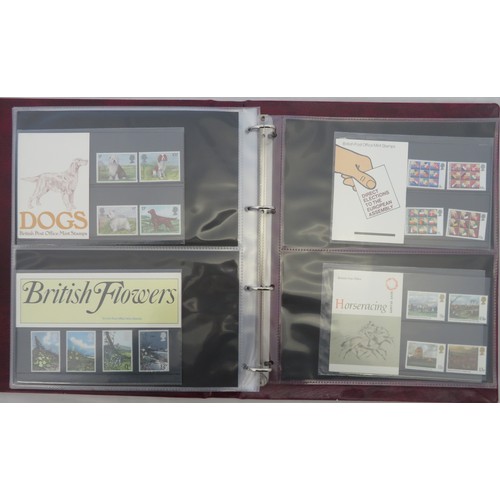 34 - 1970’s-1980’s (1971-1990) unmounted mint commemorative presentation pack collection in four Royal Ma... 