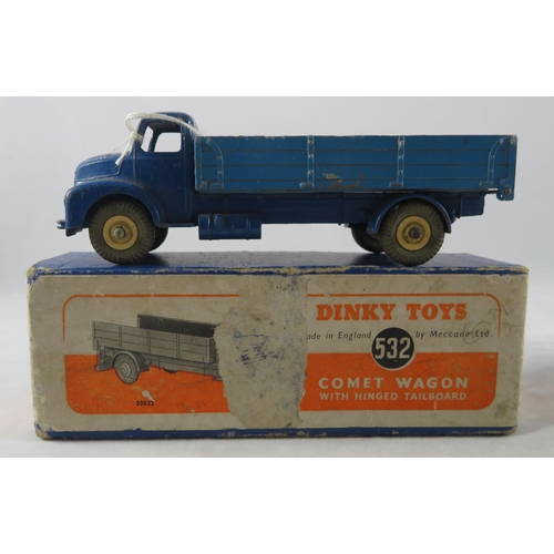 260A - Dinky. Pair of Leyland Comet Wagon No. 532, generally good plus to good in good to fair boxes (scuff... 