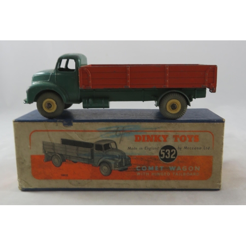 260A - Dinky. Pair of Leyland Comet Wagon No. 532, generally good plus to good in good to fair boxes (scuff... 