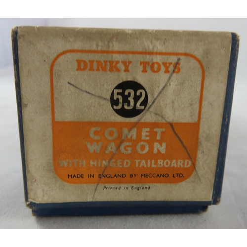 260A - Dinky. Pair of Leyland Comet Wagon No. 532, generally good plus to good in good to fair boxes (scuff... 