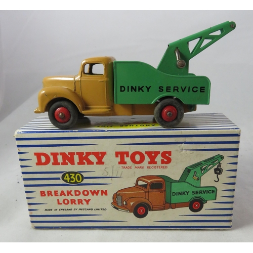 260B - Dinky. Commer Breakdown Lorry No. 430, excellent in good plus box (corroded box staples), tan cab (w... 