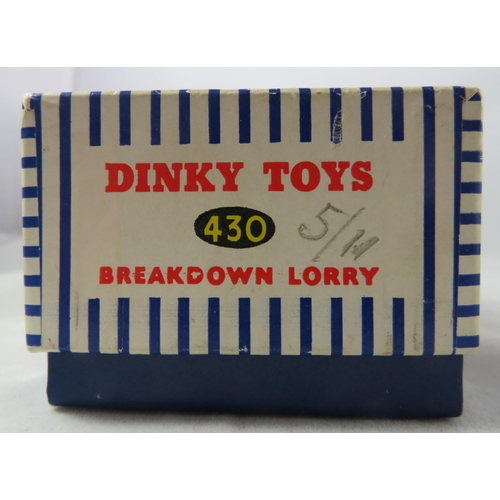 260B - Dinky. Commer Breakdown Lorry No. 430, excellent in good plus box (corroded box staples), tan cab (w... 