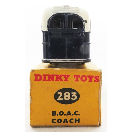 260D - Dinky. BOAC Coach No. 283, generally excellent to good plus in good yellow box, dark blue with white... 