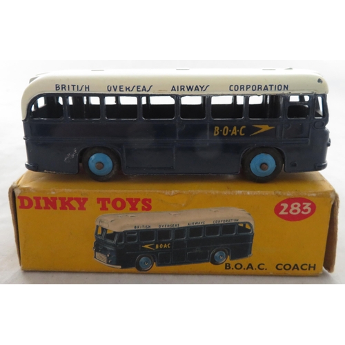 260D - Dinky. BOAC Coach No. 283, generally excellent to good plus in good yellow box, dark blue with white... 