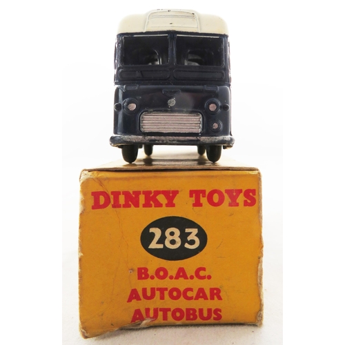 260D - Dinky. BOAC Coach No. 283, generally excellent to good plus in good yellow box, dark blue with white... 