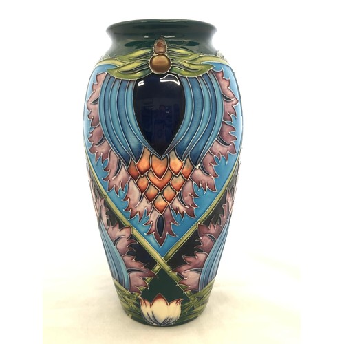 274 - A Moorcroft pottery vase in the Saadian pattern, designed by Shirley Hayes, marked LK and dated 2001... 