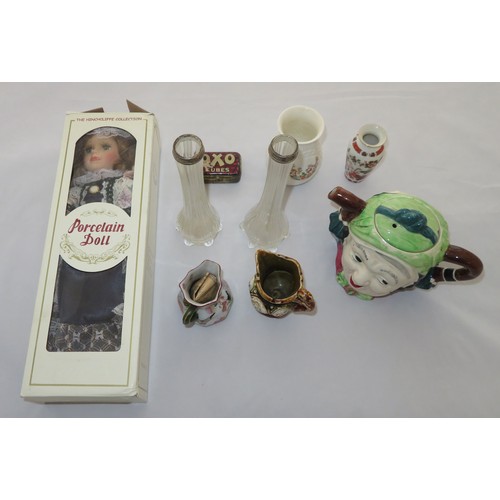 233A - Small array of ceramics including ‘Sairey Gamp from Dickens Martin Chuzzlewit’ double sided Characte... 