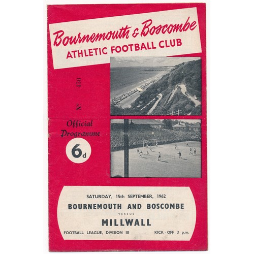 124 - Millwall – A small selection of Millwall programmes & ephemera including Millwall vs Leicester City ... 