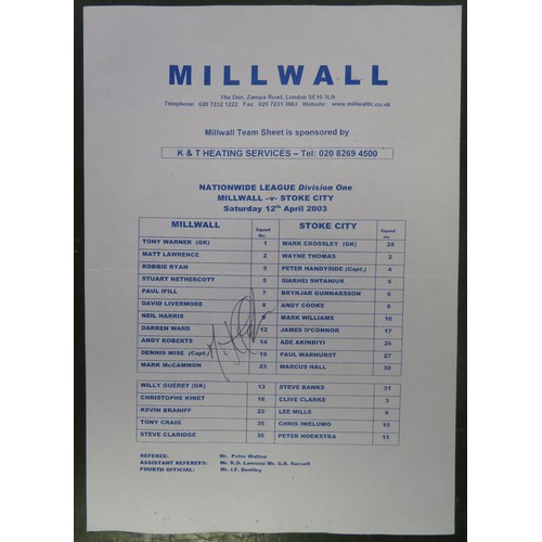 143 - Millwall – Collection of various ephemera with sporting documents relating to Millwall F.C. includin... 