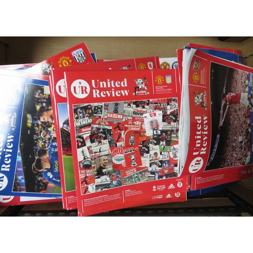 115 - Manchester United – 2019-2022 collection of very modern United Review Manchester United programmes i... 