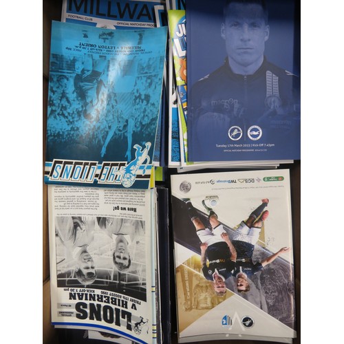 123 - Millwall – Extensive collection of Millwall FC home programmes (mostly modern) covering various leag... 