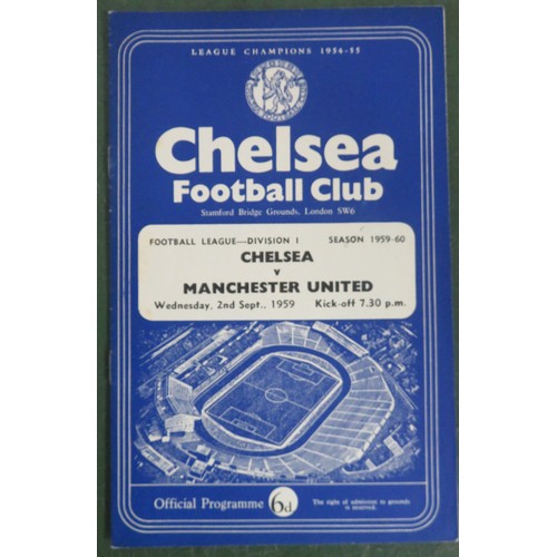 118 - Manchester United – 1950’s to 1990’s selection of programmes, league & cup games including Chelsea v... 